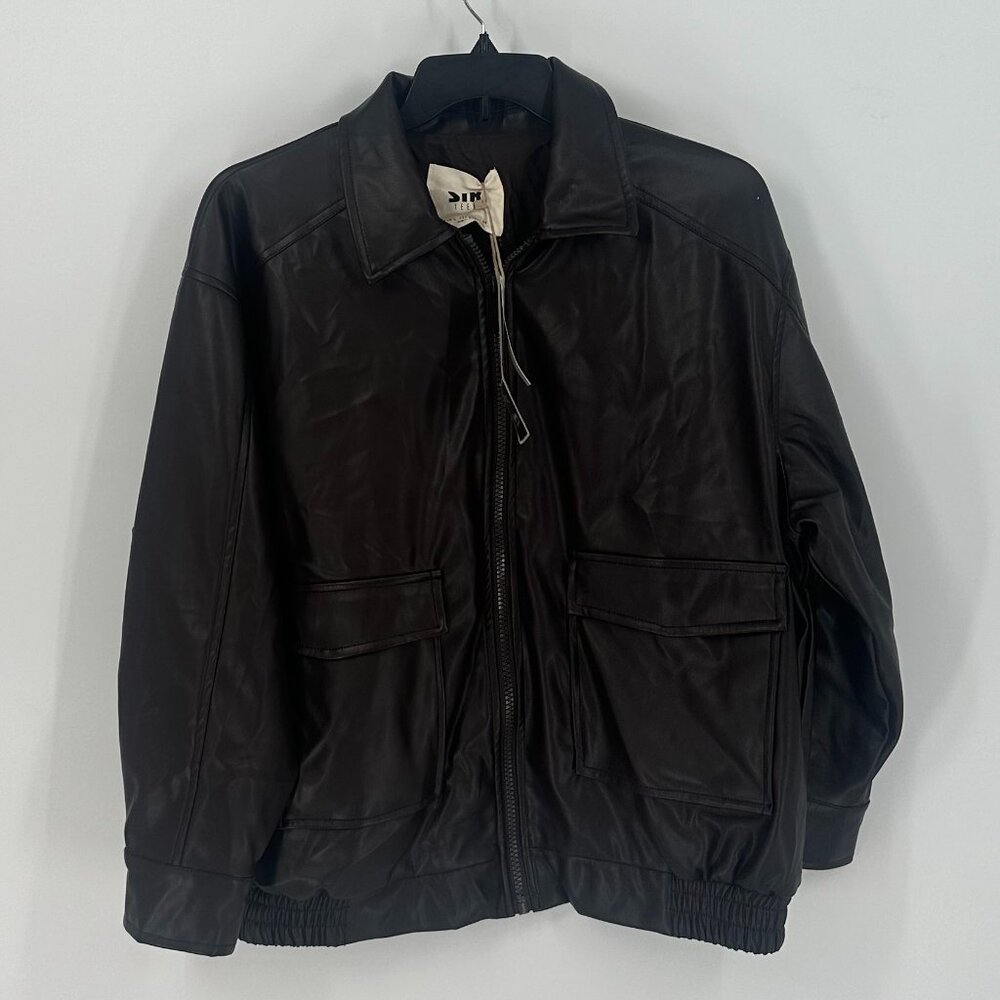 Women's Stradivarius Faux Leather Jacket L